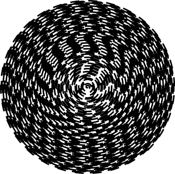 Koncentriska Cirklar Geometriskt Vektorelement Radial Utstrålande Cirkulär Grafik För Bakgrund — Stock vektor
