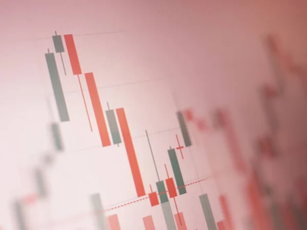 Närbild Stock Market Data Digital Display — Stockfoto