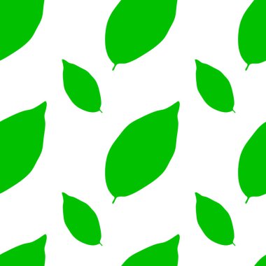 Yeşil yaprak vektörü kusursuz desen. Doğa arkaplan, bahar zaman kalıbı