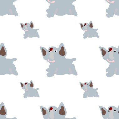 Fil desensiz desen tasarımının çizgi film çizimi.