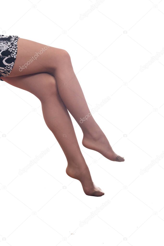 female legs in stockings