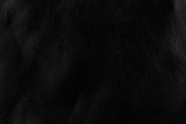 Texture Sfondo Pelle Nera Grana Piccola — Foto Stock