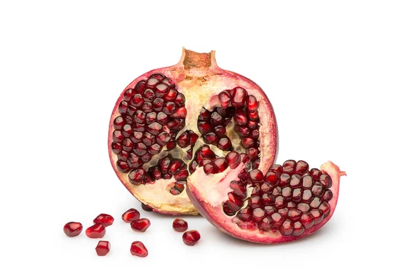 stock image Half pomegranate isolated on white background. isolated