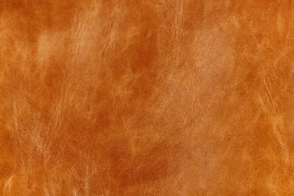 Old Ginger Rustic Smooth Natural Leather Small Grain Textured Background — Stock Photo, Image