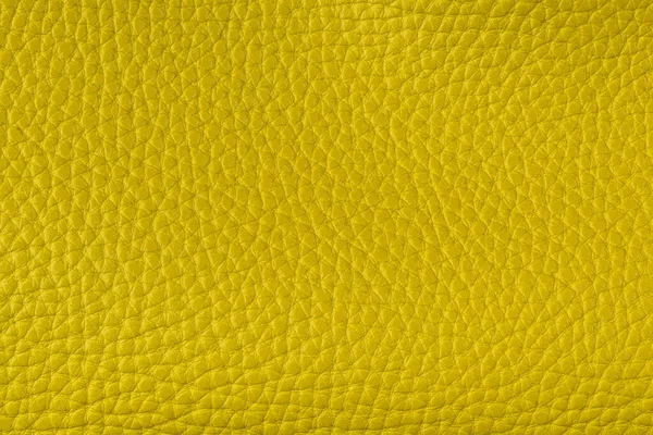 Closeup Textured Yellow Leather Background Big Grain — Stock Photo, Image