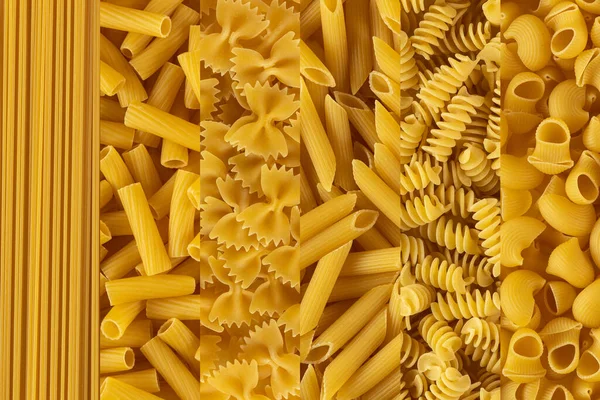 Meng Van Verschillende Soorten Pasta Als Achtergrond Close — Stockfoto