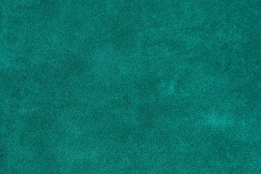 Teal deri dokusu arka planı. Süetin yakın plan görüntüsü