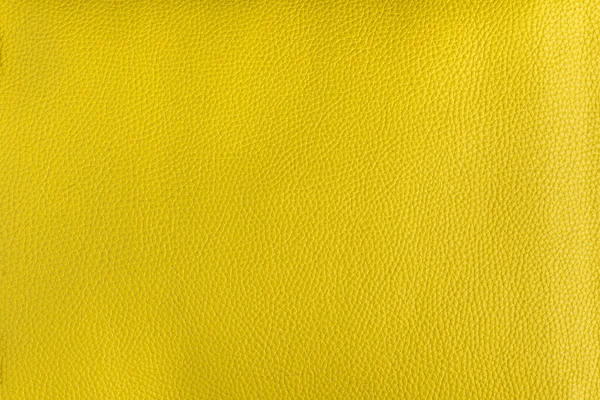 Fundo Textura Couro Liso Amarelo Brilhante Vista Close Grão Grande — Fotografia de Stock