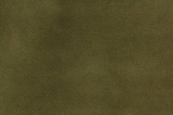Olive Green Leather Texture Background Closeup View Suede — Stock Photo, Image