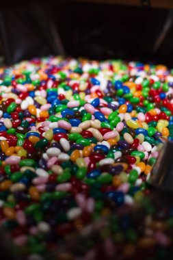 Tatlı şeker dükkanı. Jöle şekerler. Sakızlı şeker. Jöle fasulye.