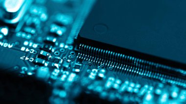 Mühendislik eğitiminin CPU elektronik devre kartı konsepti