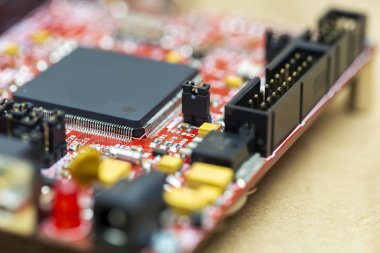 Mühendislik eğitiminin CPU elektronik devre kartı konsepti