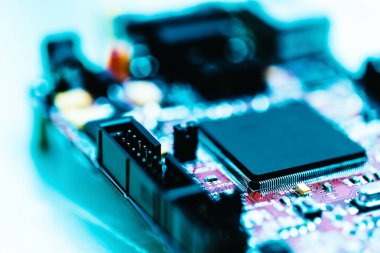 Modern yüksek teknolojicpu elektronik devre kartı kavramı