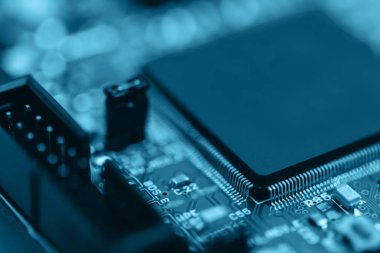 Modern yüksek teknolojicpu elektronik devre kartı kavramı