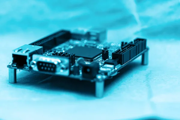 工学教育のCPU電子回路基板概念 — ストック写真