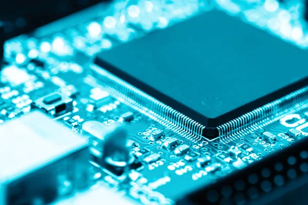 Modern yüksek teknolojicpu elektronik devre kartı kavramı