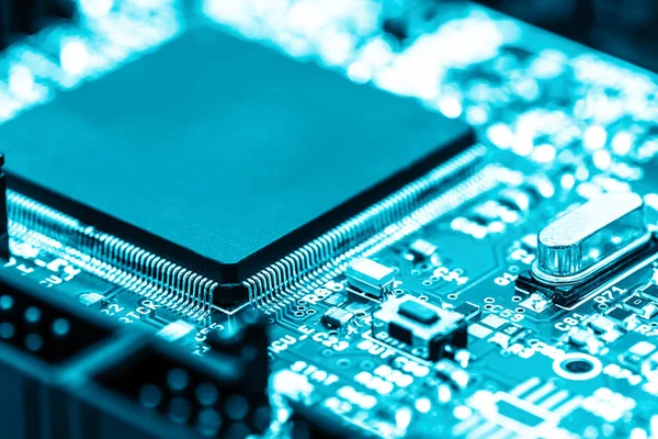 Concept de carte de circuit électronique CPU de haute technologie moderne Images De Stock Libres De Droits