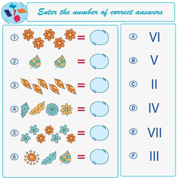 Mantıksal görev. Bulmak ve doğru cevaplar girin. Vektör çizim