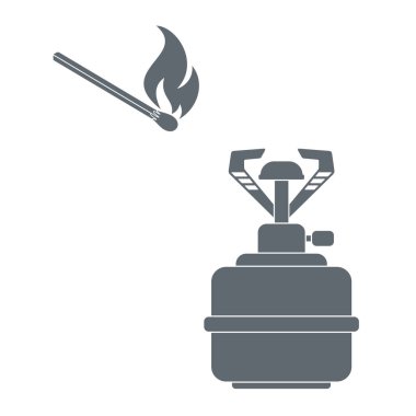 Kamp simge vektör soba. Vektör çizim