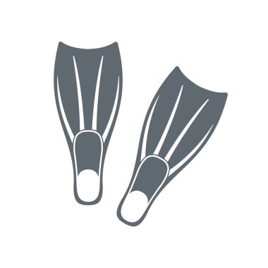 Dalış paletleri simgesi. Vektör illustratio