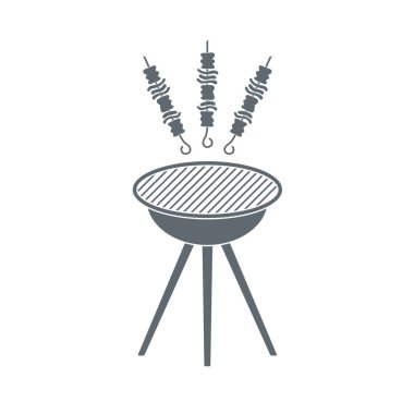 Izgara Kebap simgesi. Vektör illustratio
