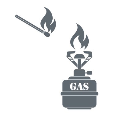 Kamp simge vektör soba. Vektör çizim