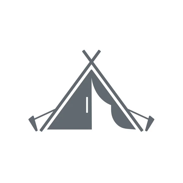 Icône Stylisée Tente Touristique Illustration Vectorielle — Image vectorielle