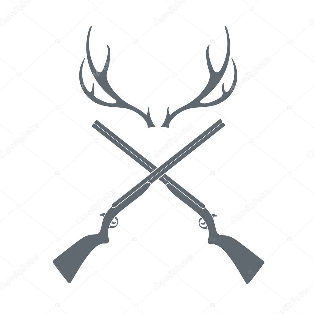 Hunting club logo icon. Vector illustratio