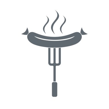 Mangal sucuk simgesi. Vektör çizim