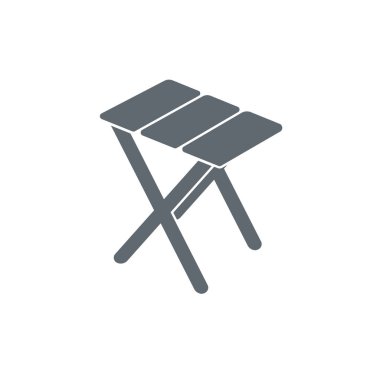 Kamp dışkı simgesi. Vektör illustratio