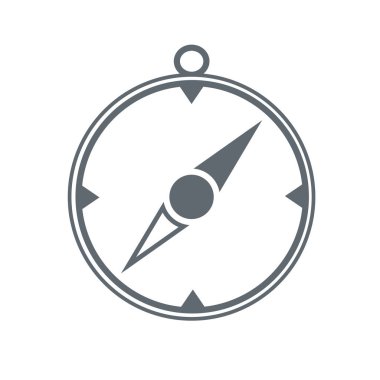 Pusula simgesini izole. Vektör illustratio