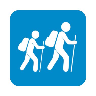 Simge illüstrasyon izole vektör işareti işaret hiking