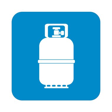 Kamp gaz şişesi simgesi. Düz simgesi izole. Vektör illustratio