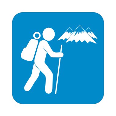 Simge illüstrasyon izole vektör işareti işaret hiking