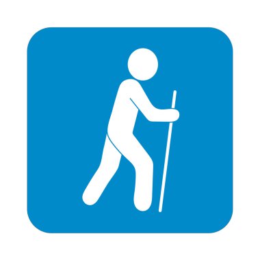 Simge illüstrasyon izole vektör işareti işaret hiking