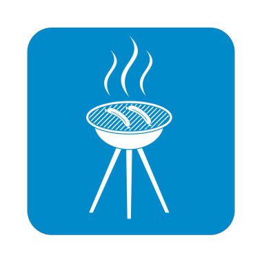 Mangal sucuk simgesi. Vektör çizim