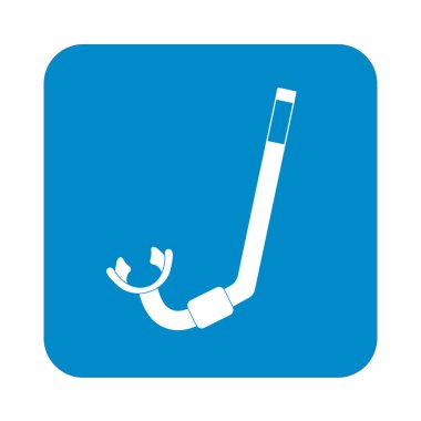 Dalış Şnorkel simgesi. Dalış vektör çizim için tüp izole