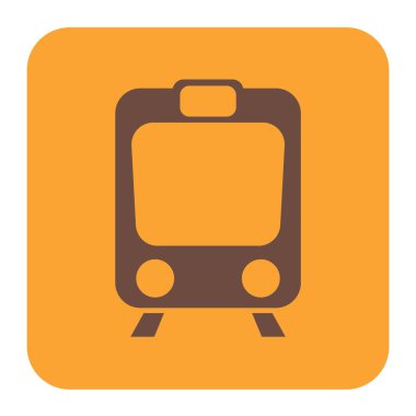 İzole tren simgesi. Yüksek hızlı tren. Metro tren sembolü. Vektör illustratio