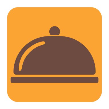 Cloche simgesi basit düz stil vektör çizim