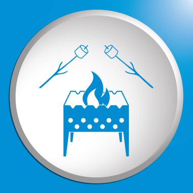 Mangal ve zephyr simgesi. Vektör illustratio