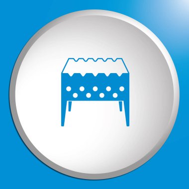 Kamp mangal simgesi. Vektör illustratio