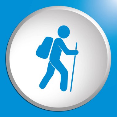 Simge illüstrasyon izole vektör işareti işaret hiking