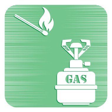 Kamp ocağı kutsal kişilerin resmi. Vektör çizim