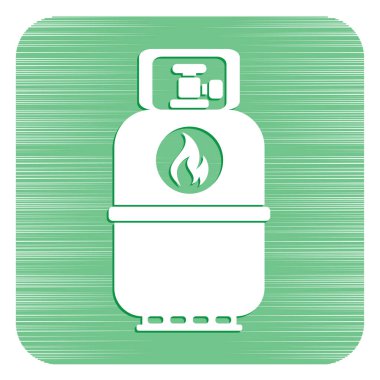 Kamp gaz şişesi simgesi. Düz simgesi izole. Vektör illustratio