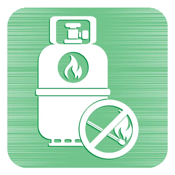 Kamp gaz şişesi simgesi. Düz simgesi izole. Vektör illustratio