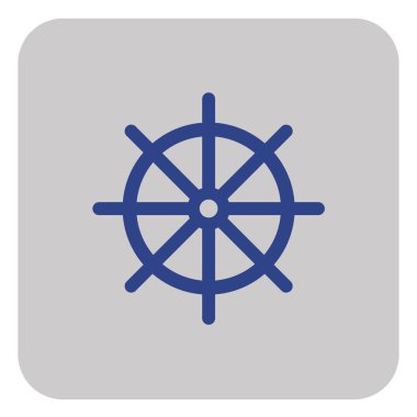 Tekne direksiyon vektör simgesi