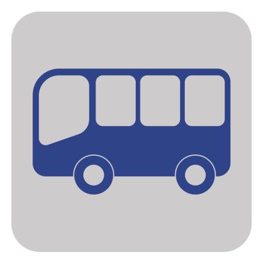 Otobüs simge vektör düz işareti dolu