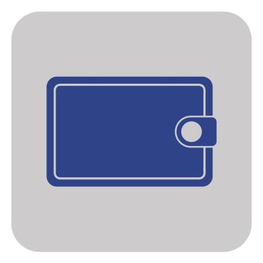 M-cüzdan düz vektör simgesi. İzole cüzdan vektör işareti