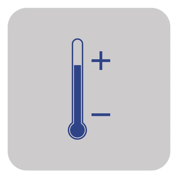 Thermometer Symbol Flache Vektorillustratio — Stockvektor