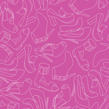 Ayakkabı seamless modeli, vektör çizim